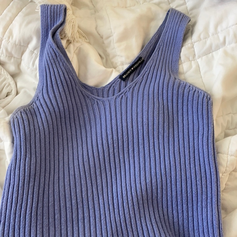 Brandy Melville Blue Ribbed Tank
